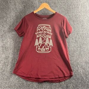 Sierra Nevada Women's Burgundy Short Sleeve Tee